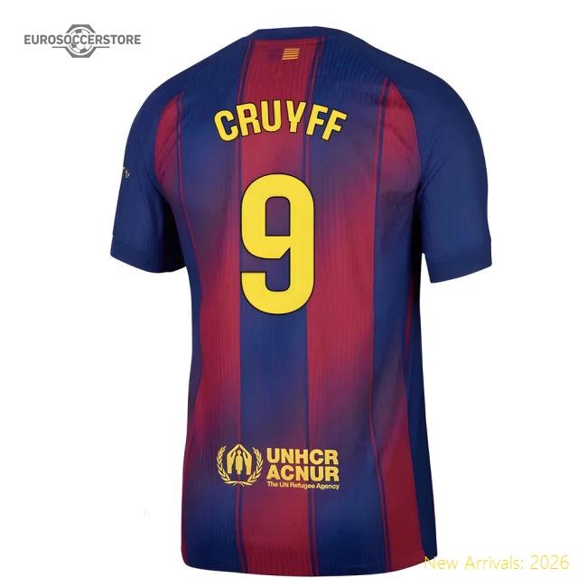 2025-2026 Barcelona Authentic Home Shirt (Cruyff 9)-Football Jersey Hub