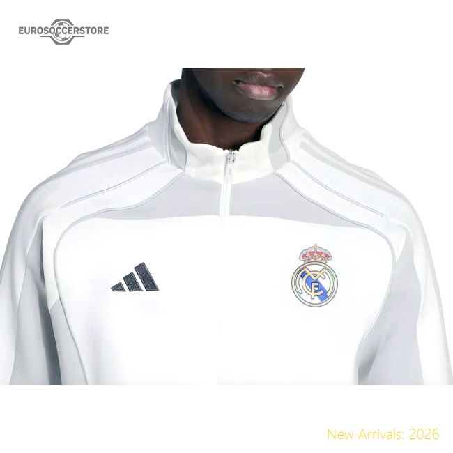2025-2026 Real Madrid Track Top Urban Purist (White)-Football Jersey Hub