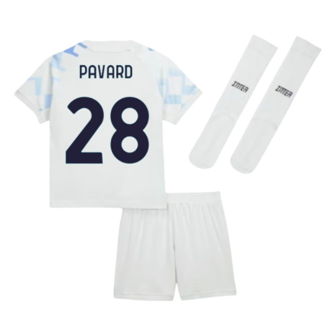 2025-2026 Inter Milan Away Mini Kit (Pavard 28)-Football Jersey Hub