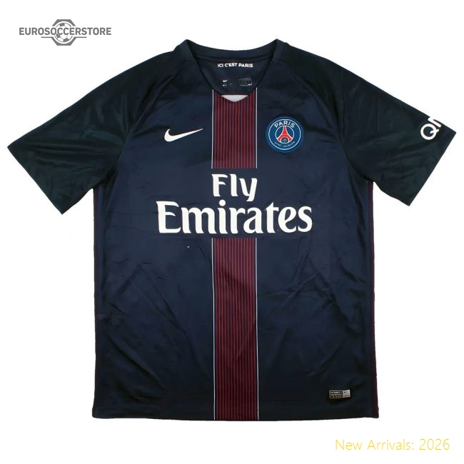 PSG 2016-17 Home Shirt (M) Verratti #6 (Excellent)-Football Jersey Hub