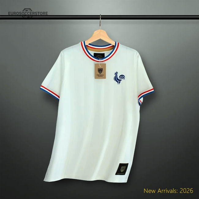 Vintage France Les Bleus Away Soccer Jersey-Football Jersey Hub