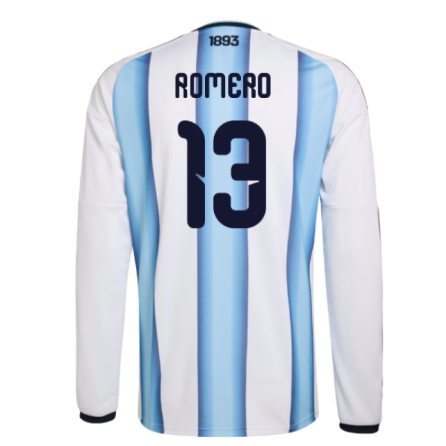 2026-2027 Argentina Long Sleeve Home Shirt (Romero 13)-Football Jersey Hub