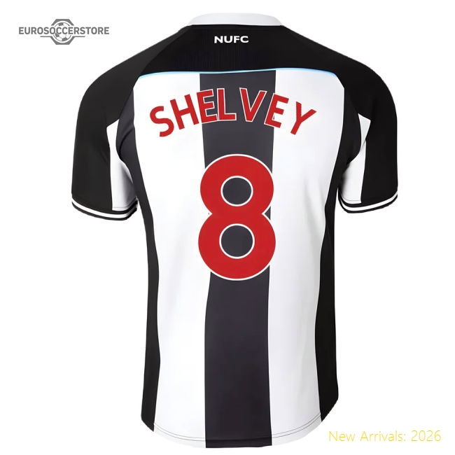 2021-2022 Newcastle United Home Shirt (SHELVEY 8)-Football Jersey Hub