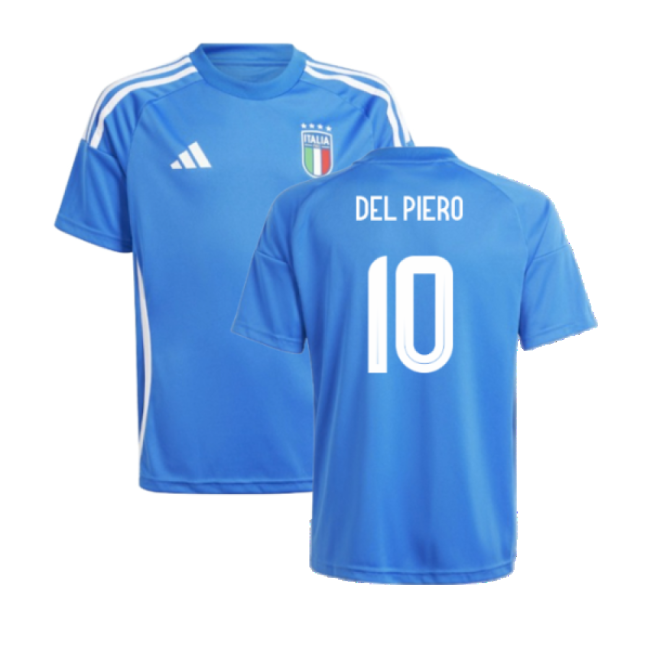 2024-2025 Italy Home Fan Jersey (Kids) (DEL PIERO 10)-Football Jersey Hub