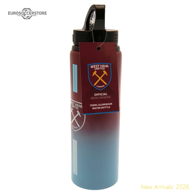 West Ham United FC Aluminium Drinks Bottle ST-Football Jersey Hub