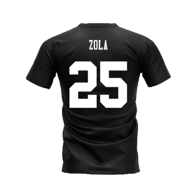 Chelsea 1995-1996 Retro Shirt T-shirts (Black) (Zola 25)-Football Jersey Hub