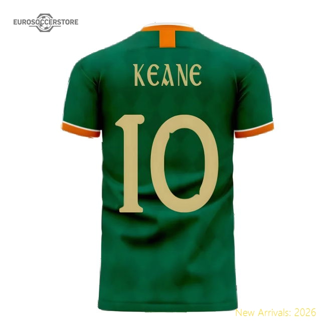 Ireland 2025-2026 Classic Concept Football Kit (Libero) (KEANE 10)-Football Jersey Hub