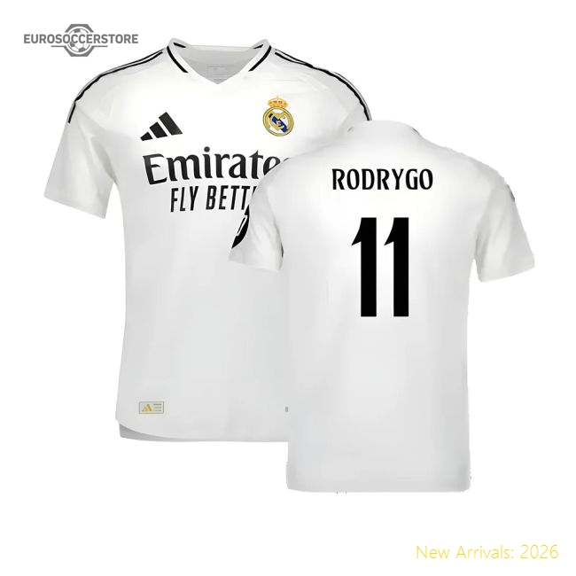 2024-2025 Real Madrid Authentic Home Shirt (Rodrygo 11)-Football Jersey Hub
