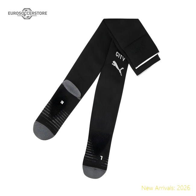 2025-2026 Man City Away Socks (Black)-Football Jersey Hub