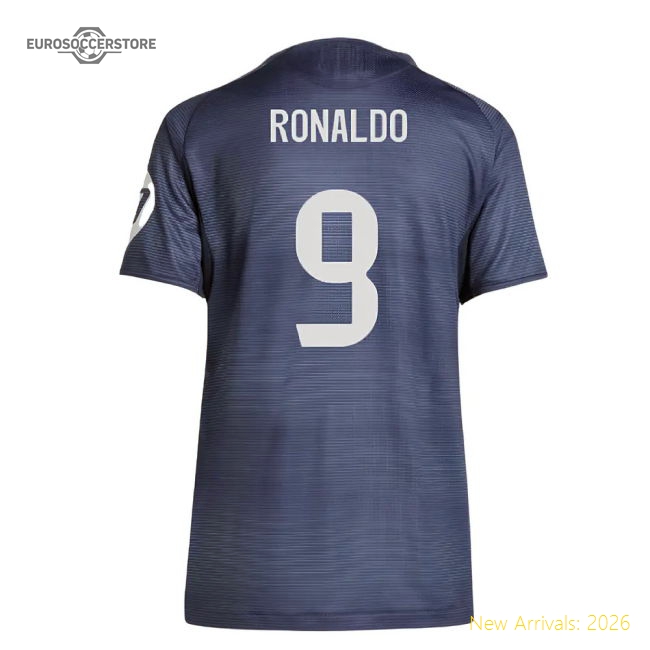 2025-2026 Real Madrid Authentic Away Shirt (Ladies) (Ronaldo 9)-Football Jersey Hub