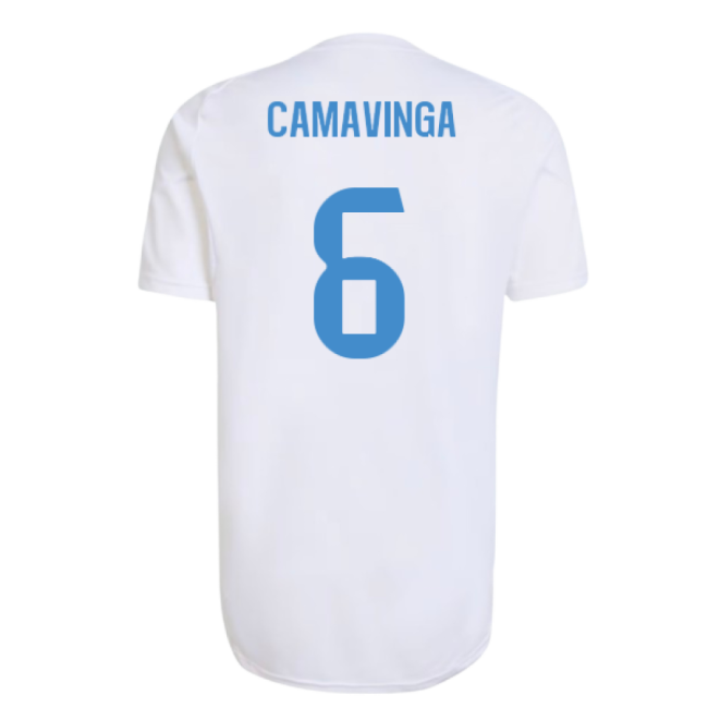 2025-2026 Real Madrid EU Training Jersey (White) (Camavinga 6)-Football Jersey Hub