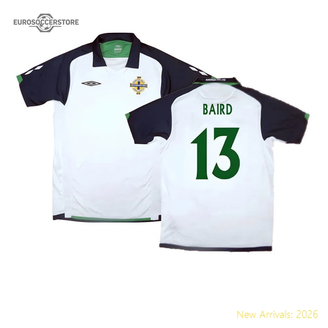 Northern Ireland 2009-10 Away Shirt ((Very Good) XL) (Baird 13)-Football Jersey Hub