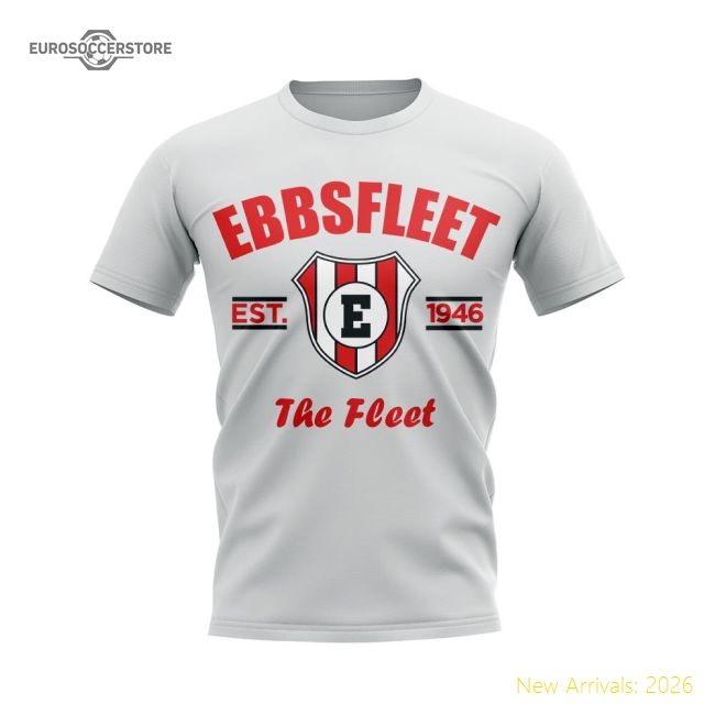 Ebbsfleet Established Football T-Shirt (White)-Football Jersey Hub