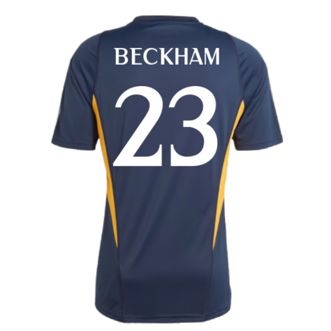 2023-2024 Real Madrid Training Shirt (Legend Ink) (Beckham 23)-Football Jersey Hub