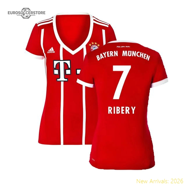 Bayern Munich 2017-18 Womens Home Shirt (XL) ((Excellent) XL) (Ribery 7)-Football Jersey Hub