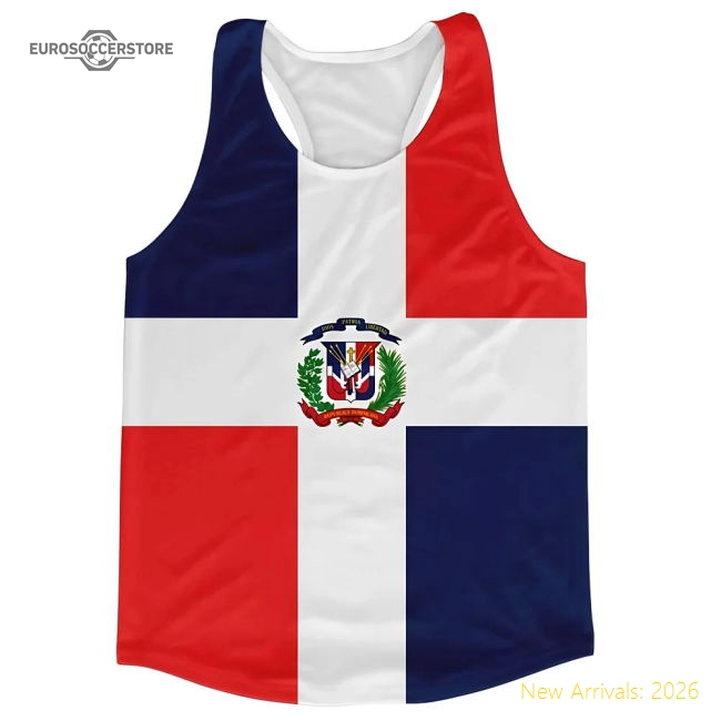 Dominican Republic Flag Running Vest-Football Jersey Hub
