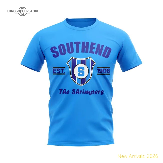 Southend Established Football T-Shirt (Sky)-Football Jersey Hub