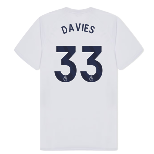 Tottenham Hotspur Poly T-shirt (White) (Davies 33)-Football Jersey Hub