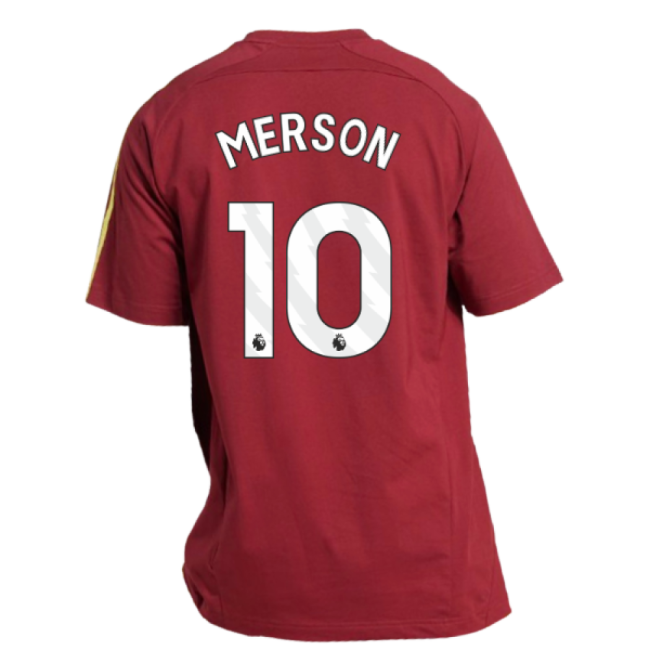 2025-2026 Arsenal UBP Tee (Noble Maroon) (Merson 10)-Football Jersey Hub