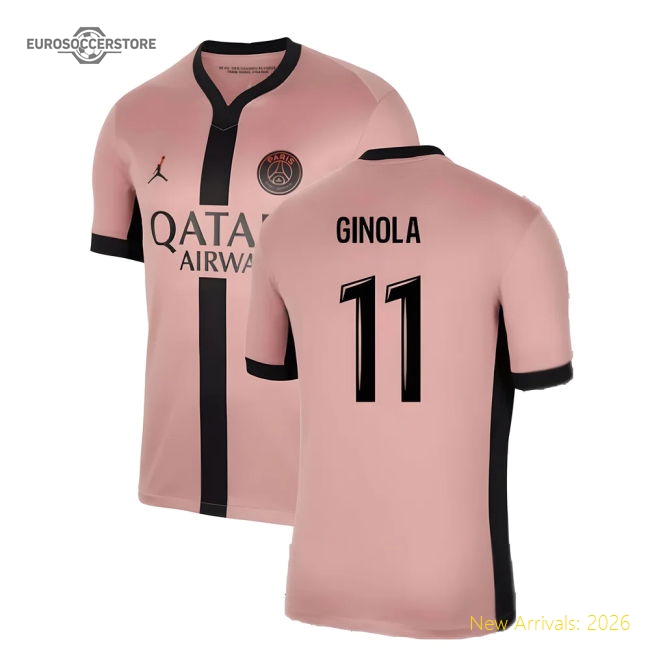 2024-2025 PSG Third Shirt (Ginola 11)-Football Jersey Hub
