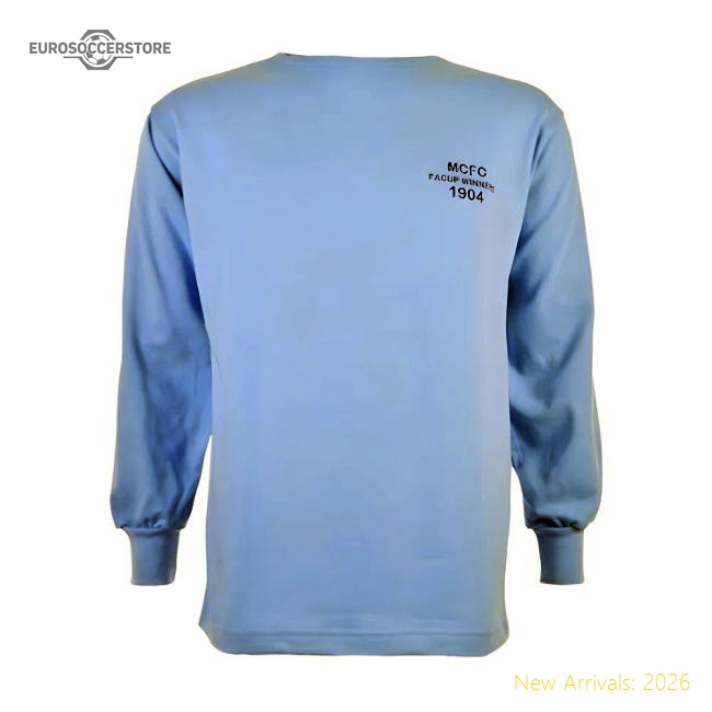 Manchester City 1904 FA Cup Winners Retro Football Shirt-Football Jersey Hub