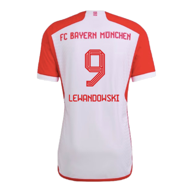 2023-2024 Bayern Munich Authentic Home Shirt (Lewandowski 9)-Football Jersey Hub