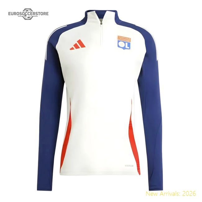 2024-2025 Olympique Lyon Training Top (White Tint)-Football Jersey Hub