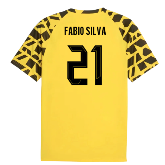 2025-2026 Borussia Dortmund Warm Up Jersey (Yellow) (Fabio Silva 21)-Football Jersey Hub