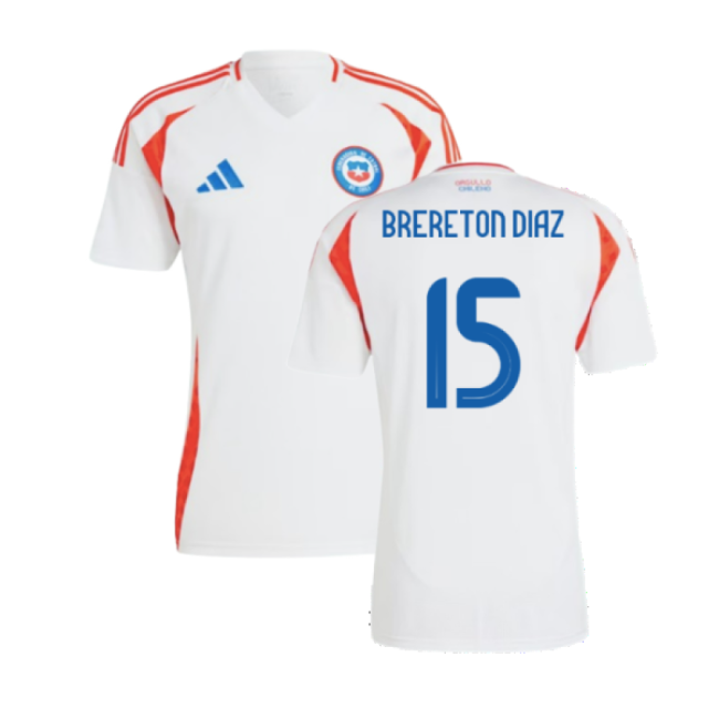 2024-2025 Chile Away Shirt (BRERETON DIAZ 15)-Football Jersey Hub