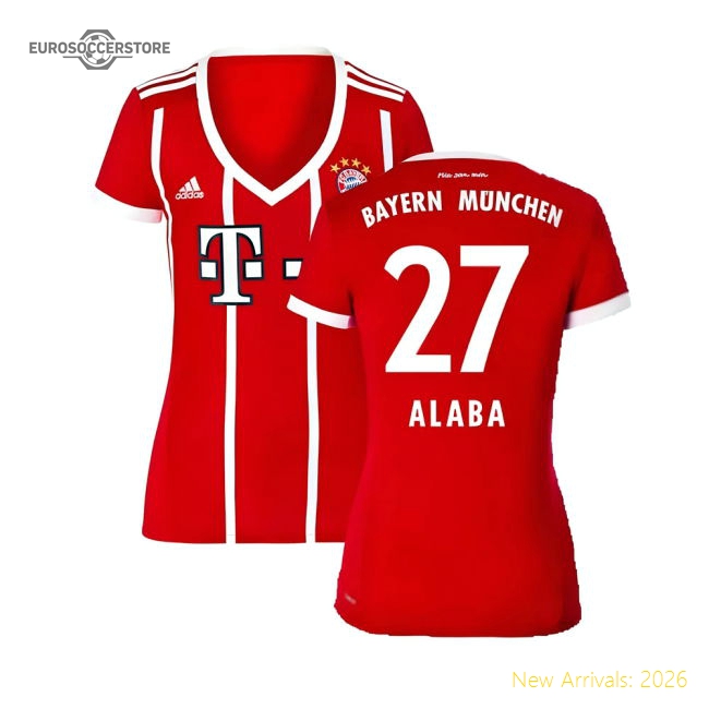 Bayern Munich 2017-18 Womens Home Shirt (XL) ((Excellent) XL) (Alaba 27)-Football Jersey Hub