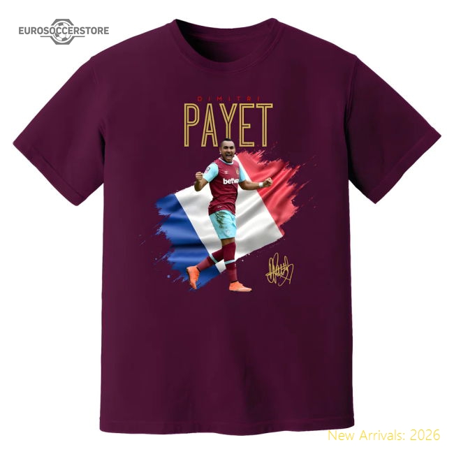Dimitri Payet West Ham Celebration T-Shirt (Purple)-Football Jersey Hub