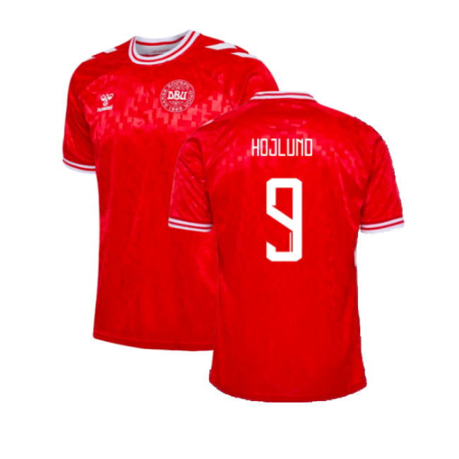 2024-2025 Denmark Home Shirt (Hojlund 9)-Football Jersey Hub