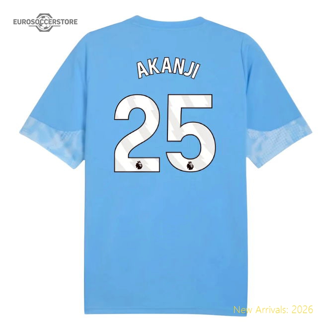 2025-2026 Man City Training Jersey (Light Blue) (Akanji 25)-Football Jersey Hub