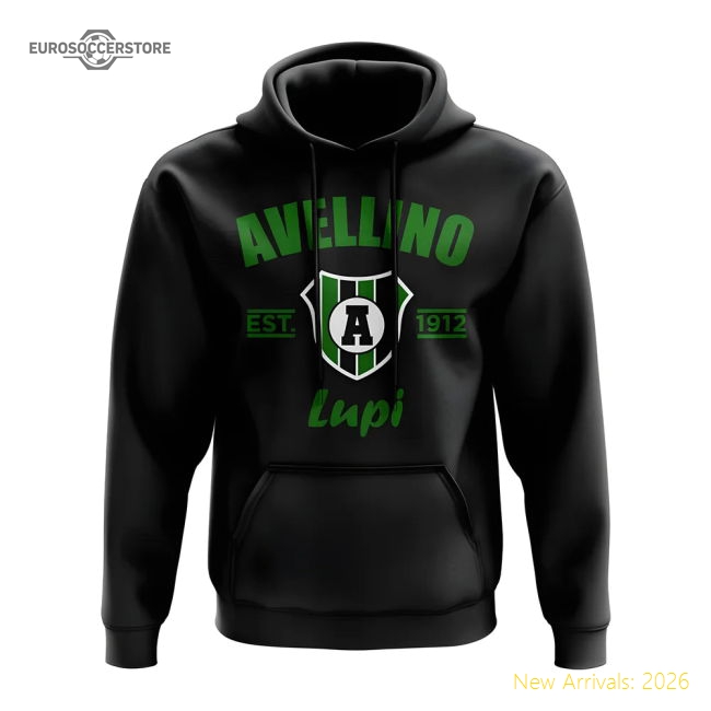Avellino Established Football Hoody (Black)-Football Jersey Hub