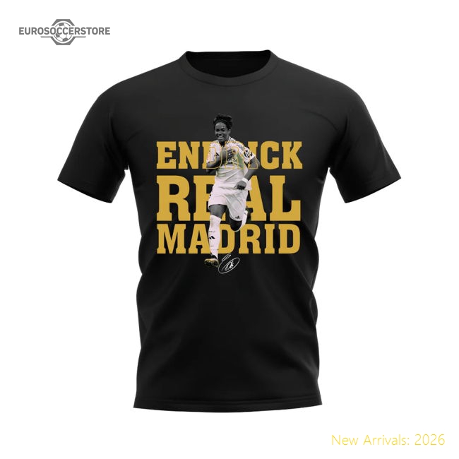 Endrick Real Madrid Player Tee (Black)-Football Jersey Hub