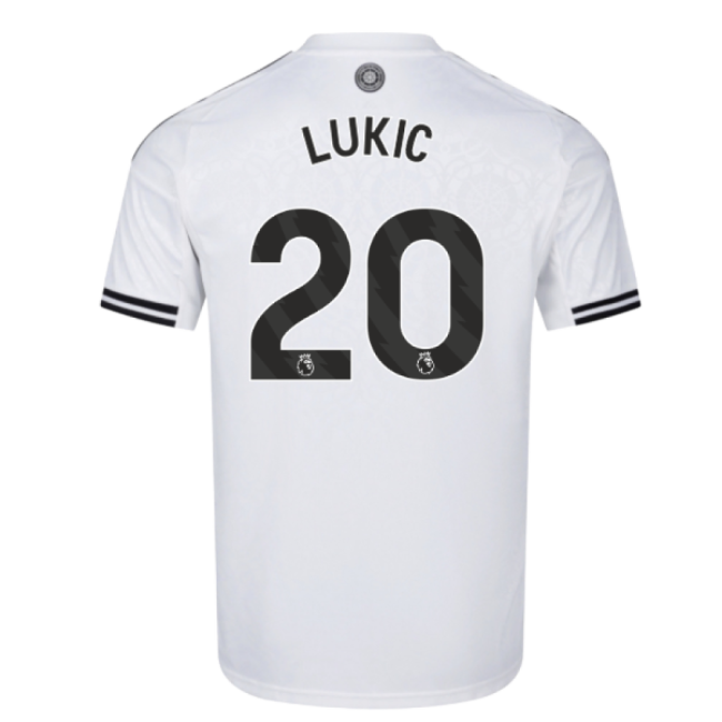 2025-2026 Fulham Home Shirt (Lukic 20)-Football Jersey Hub