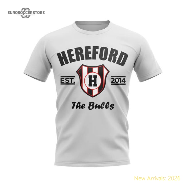 Hereford Established Football T-Shirt (White)-Football Jersey Hub