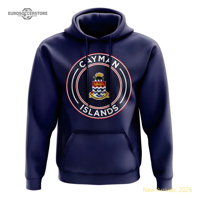 Cayman Islands Football Badge Hoodie (Navy)-Football Jersey Hub