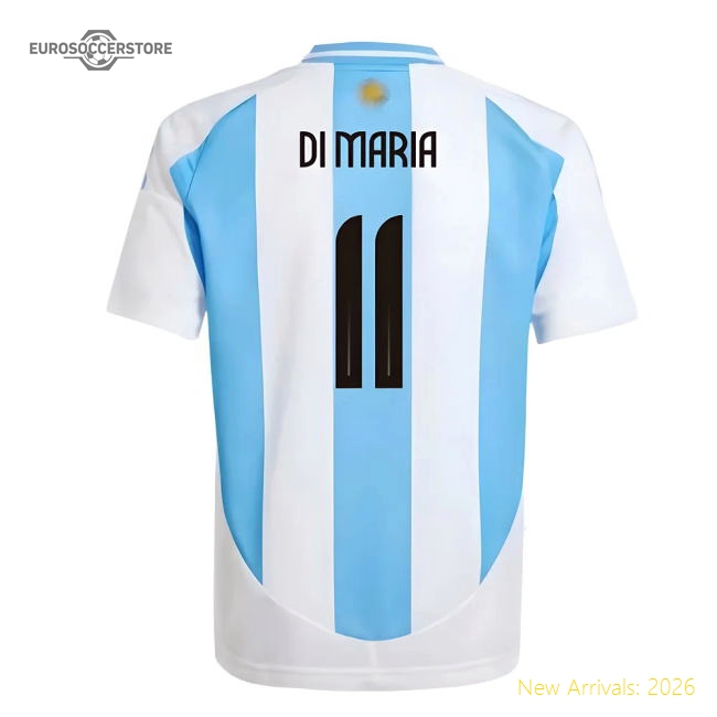 2024-2025 Argentina Home Shirt (Kids) (DI MARIA 11)-Football Jersey Hub