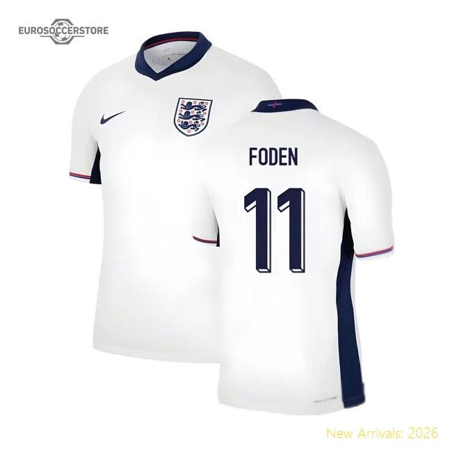 2024-2025 England Home Match Dri-Fit ADV Authentic Shirt (Foden 11)-Football Jersey Hub