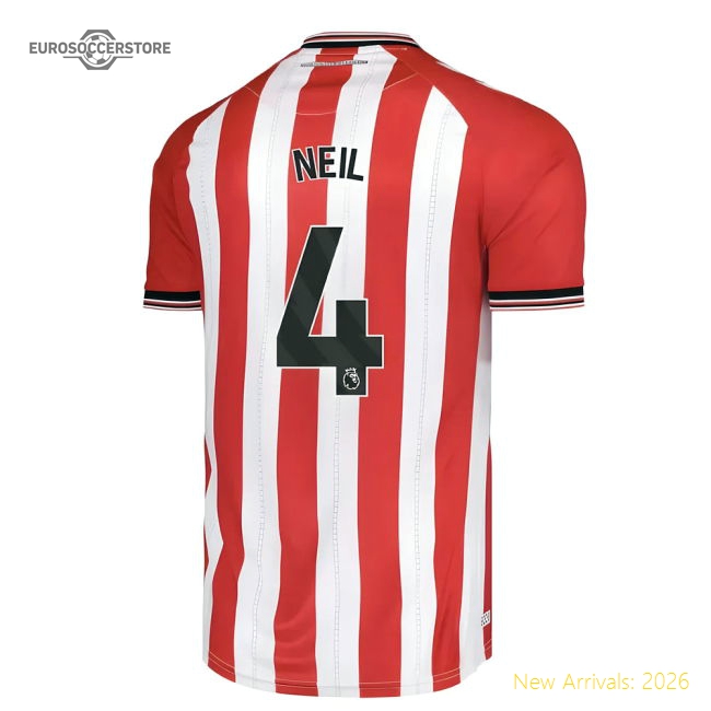2025-2026 Sunderland Home Shirt (Neil 4)-Football Jersey Hub