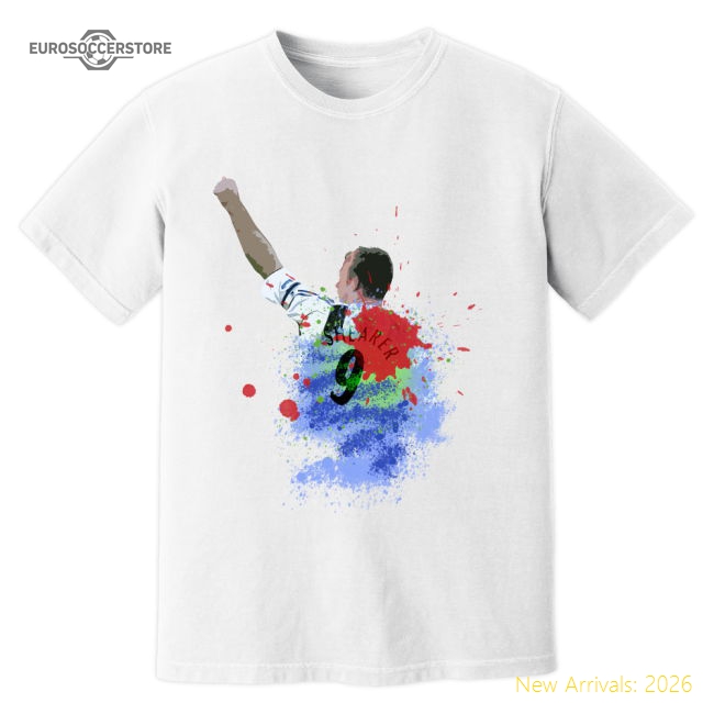 Alan Shearer Newcastle Art T-Shirt (White)-Football Jersey Hub