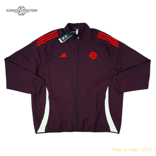 2024-2025 Bayern Munich Presentation Jacket (Shadow Maroon)-Football Jersey Hub