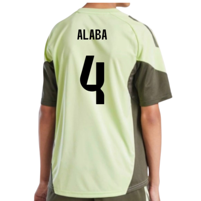 2025-2026 Real Madrid Training Jersey (Almost Lime) - Kids (Alaba 4)-Football Jersey Hub