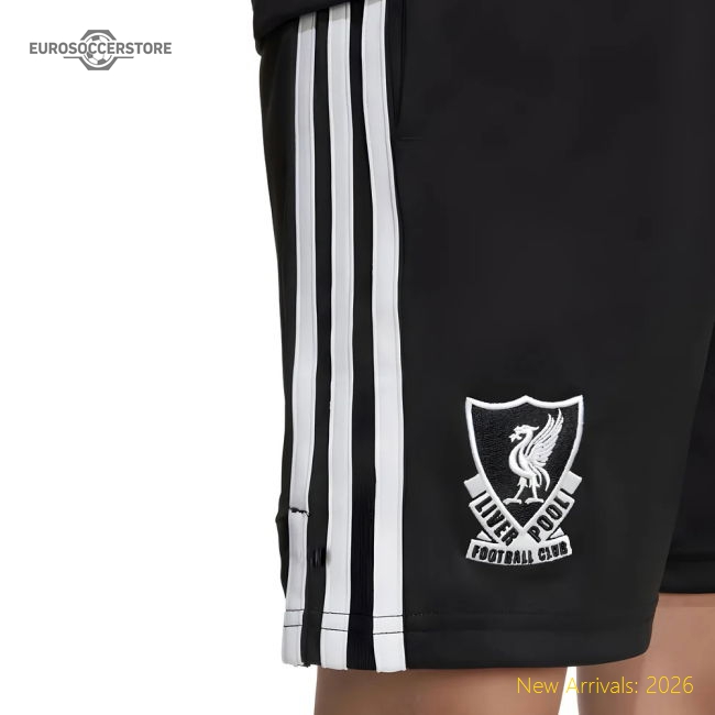 2025-2026 Liverpool Third Goalkeeper Shorts (Black) - Kids-Football Jersey Hub