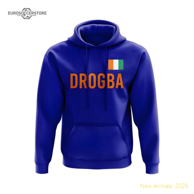 Didier Drogba Ivory Coast Name Hoody (Blue)-Football Jersey Hub