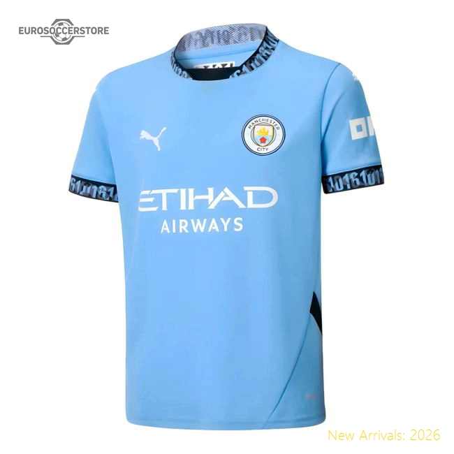 2024-2025 Man City Home Shirt (Kids)-Football Jersey Hub