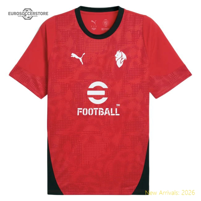 2025-2026 AC Milan Training Jersey (Red)-Football Jersey Hub
