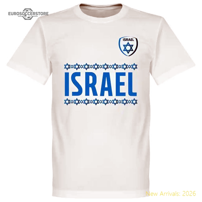 Israel Team T-shirt - White-Football Jersey Hub