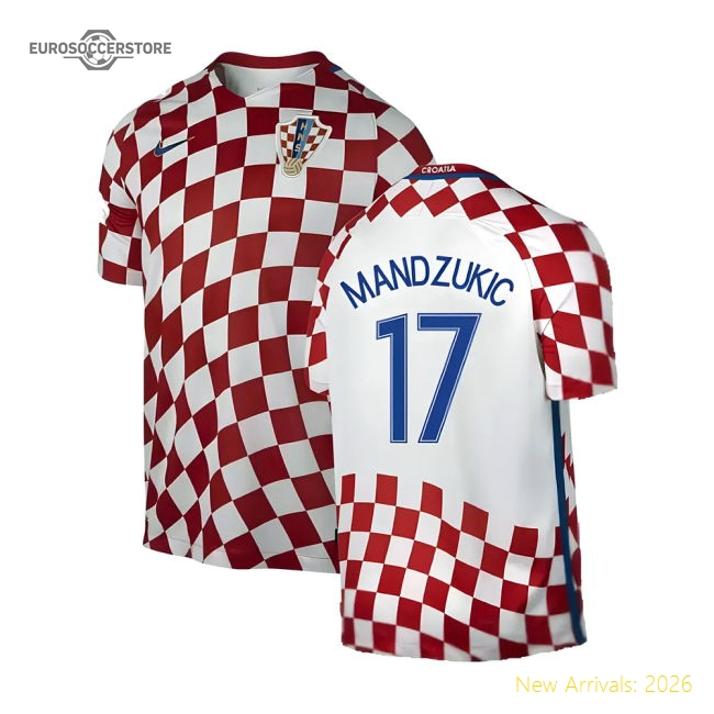 Croatia 2016-17 Home Shirt ((Very Good) XXL) (Mandzukic 17)-Football Jersey Hub